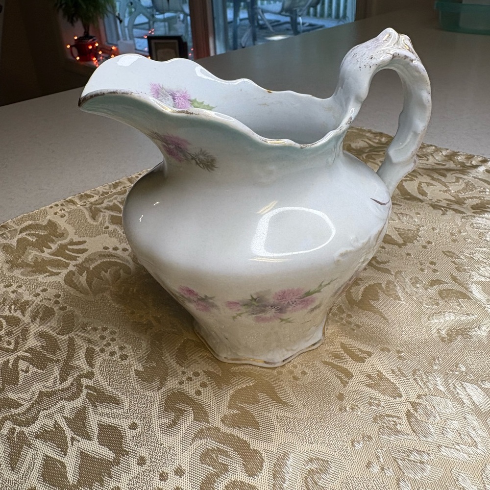 Antique Porcelain Small Cream Pitcher - Picture 1 of 8